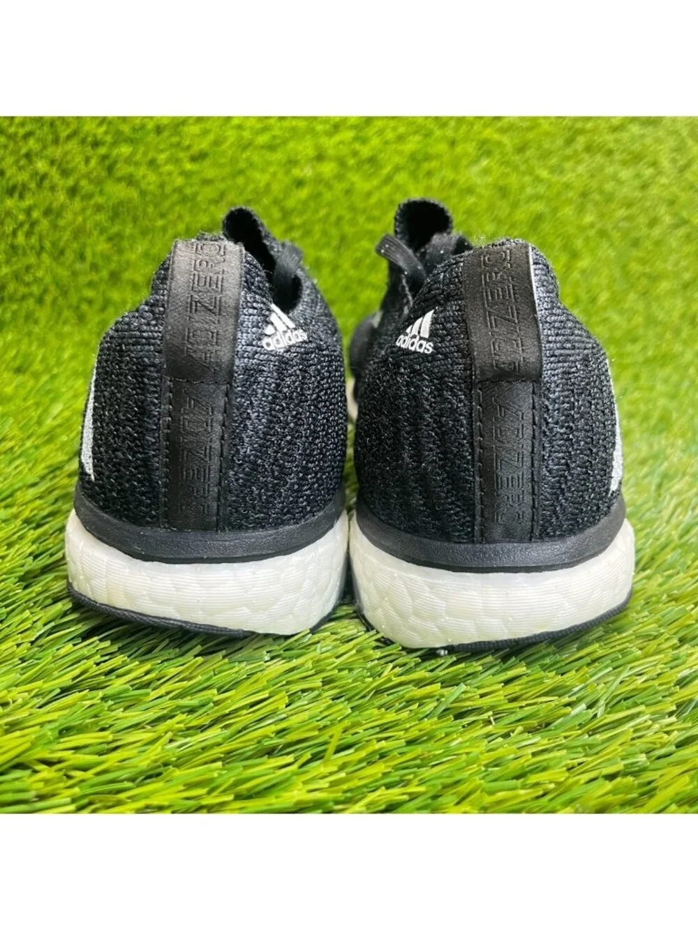Adidas Adizero Prime Mens Size 7 Black White Athletic Running Shoes Sneakers